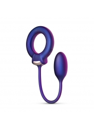 Фиолетовое эрекционное виброкольцо с анальным шариком Eclipse - ONE DC B.V. - в Королеве купить с доставкой