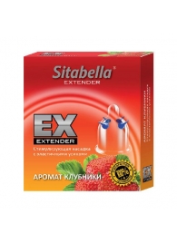 Стимулирующая насадка Sitabella Extender  Клубника - Sitabella - купить с доставкой в Королеве