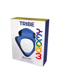 Синее эрекционное кольцо Wooomy Tribeс с вибрацией - Adrien Lastic - в Королеве купить с доставкой