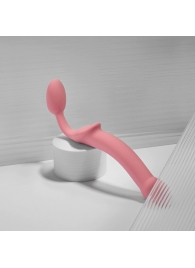 Розовый безремневой страпон Strap-on-me Semi-Realistic Bendable Strap-On size S - Strap-on-me - купить с доставкой в Королеве