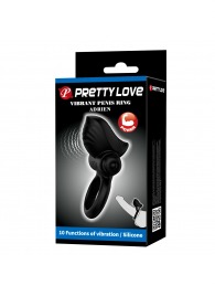 Черное эрекционное кольцо с вибрацией Adrien - Baile - в Королеве купить с доставкой