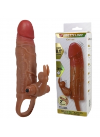 Карамельная вибронасадка с клиторальным стимулятором Osmar - 20,5 см. - Baile - в Королеве купить с доставкой