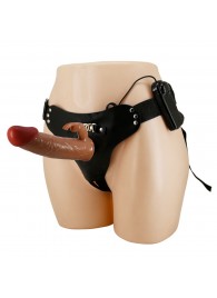 Мужской полый страпон с вибрацией Marion - Baile - купить с доставкой в Королеве