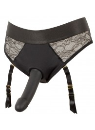 Черный женский страпон Strap-on Set: трусики и насадка - Orion - купить с доставкой в Королеве