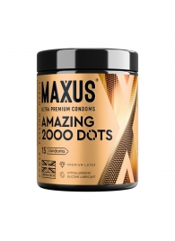 Точечные презервативы MAXUS 2000 Amazing Dots с железным кейсом - 15 шт. - Maxus - купить с доставкой в Королеве
