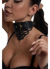 Фигурный чокер с узорами и золотистой фурнитурой - Crazy Handmade - купить с доставкой в Королеве