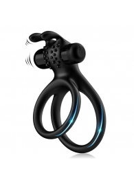 Черное эрекционное виброкольцо с подхватом мошонки Stay Hard - Boys of Toys - в Королеве купить с доставкой