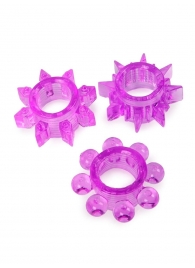Набор из 3 лиловых эрекционных колец различной формы - Erowoman-Eroman - в Королеве купить с доставкой