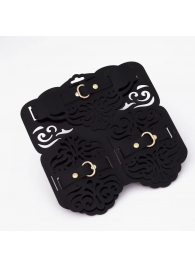 Фигурный набор для БДСМ-игр с узорами и золотистой фурнитурой - Crazy Handmade - купить с доставкой в Королеве