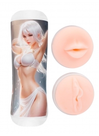 Двусторонний мастурбатор в колбе аниме - вагина и ротик - Tokyo Style - в Королеве купить с доставкой