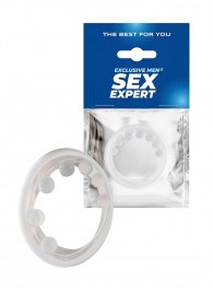 Эрекционное кольцо с мягкой стимулирующей насадкой - Sex Expert - в Королеве купить с доставкой