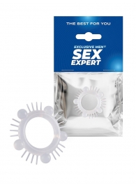 Эластичное эрекционное кольцо с шишечками и шипами - Sex Expert - в Королеве купить с доставкой