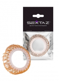 Эрекционное кольцо с бежевыми «ресничками» - Sextaz - в Королеве купить с доставкой