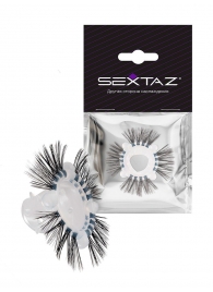 Эластичное эрекционное кольцо с черными «ресничками» - Sextaz - в Королеве купить с доставкой