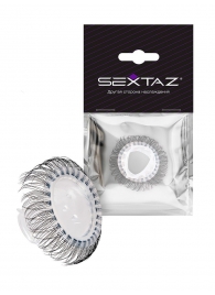 Эластичное эрекционное кольцо с длинными черными «ресничками» - Sextaz - в Королеве купить с доставкой