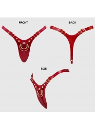 Красный пояс для фиксации насадок Strap-On-Me Leatherette Harness Fabulous - Strap-on-me - купить с доставкой в Королеве