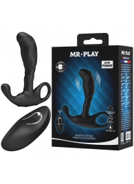 Черный изогнутый массажёр простаты с вибрацией и пультом ДУ - Baile - в Королеве купить с доставкой