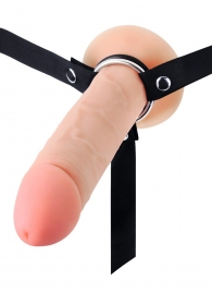 Мужской полый страпон на регулируемых ремешках - 22 см. - Sex Expert - купить с доставкой в Королеве