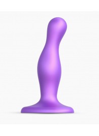 Фиолетовая насадка Strap-On-Me Dildo Plug Curvy size S - Strap-on-me - купить с доставкой в Королеве