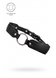 Черный кожаный чокер-ошейник со скруглёнными углами - Pecado - купить с доставкой в Королеве