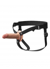 Телесный пустотелый фаллопротез 5’’ Hollow Silicone Strap-On - 14 см. - Pipedream - купить с доставкой в Королеве