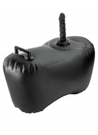 Черное надувное кресло с платформой для фиксации дилдо Body Dock Inflatable Love Seat - Pipedream - купить с доставкой в Королеве