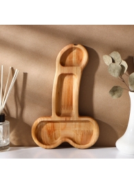 Деревянное блюдо для подачи в форме члена (25 х 16,5 х 1,7 см) - Сима-Ленд - купить с доставкой в Королеве