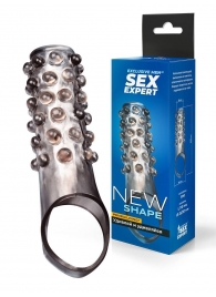 Дымчатая насадка на пенис с выпуклостями - 11 см. - Sex Expert - в Королеве купить с доставкой