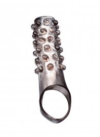 Дымчатая насадка на пенис с выпуклостями - 11 см. - Sex Expert - в Королеве купить с доставкой