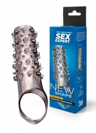 Дымчатая насадка на пенис с шипами и выпуклостями - 12 см. - Sex Expert - в Королеве купить с доставкой