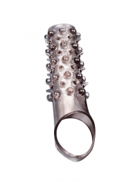 Дымчатая насадка на пенис с шипами и выпуклостями - 12 см. - Sex Expert - в Королеве купить с доставкой