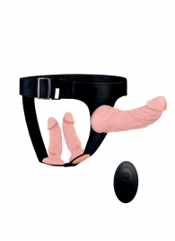 Женский страпон с 3 насадками и вибрацией - Erowoman-Eroman - купить с доставкой в Королеве