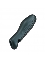 Серая силиконовая насадка на пенис с подхватом Manwan Ryzer - Manwan - в Королеве купить с доставкой