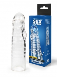 Прозрачная закрытая насадка на член - 15 см. - Sex Expert - в Королеве купить с доставкой