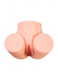 Телесный мастурбатор в форме попки с 2 любовными входами - No Name - в Королеве купить с доставкой