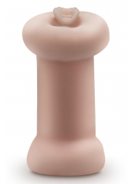 Телесный люминесцентный двусторонний мастурбатор Tasha - Blush Novelties - в Королеве купить с доставкой