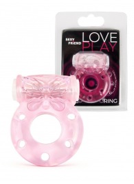 Розовое эрекционное виброкольцо с бабочкой - 1137 - в Королеве купить с доставкой