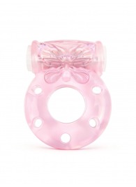 Розовое эрекционное виброкольцо с бабочкой - 1137 - в Королеве купить с доставкой