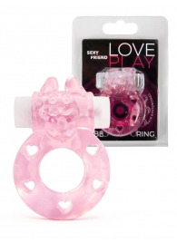 Розовое эрекционное виброкольцо в форме зайчика - 1137 - в Королеве купить с доставкой