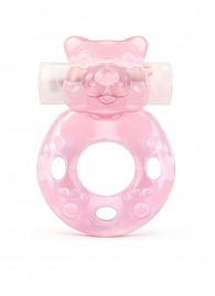 Розовое эрекционное виброкольцо в форме мишки - 1137 - в Королеве купить с доставкой