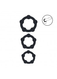 Набор из 3 эрекционных колец Beaded Silicone Cockring Set - Shots Media BV - в Королеве купить с доставкой