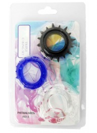 Набор из 3 эрекционных колец разного цвета и рельефа - Boys of Toys - в Королеве купить с доставкой