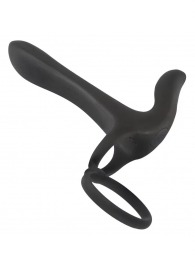 Черная насадка на член с вибрацией Couple’s Vibrator - Orion - в Королеве купить с доставкой