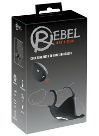 Черная вибронасадка для эрекции и стимуляции мошонки Cock ring with RC ball massager - Orion - в Королеве купить с доставкой