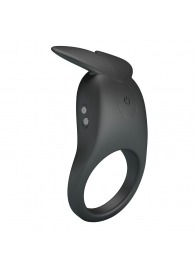 Черное перезаряжаемое виброкольцо Carlton - Baile - в Королеве купить с доставкой