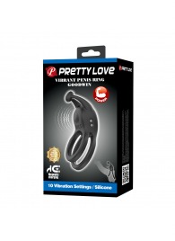 Черное перезаряжаемое виброкольцо Goodwin - Baile - в Королеве купить с доставкой