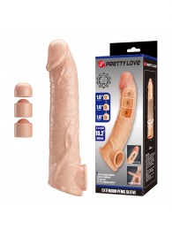 Телесный фаллоудлинитель с подхватом мошонки Silas - 26 см. - Baile - в Королеве купить с доставкой