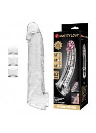 Прозрачный фаллоудлинитель с подхватом мошонки Silas - 26 см. - Baile - в Королеве купить с доставкой