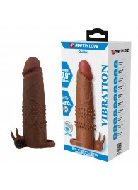 Коричневая насадка на пенис Quillon - 20 см. - Baile - в Королеве купить с доставкой