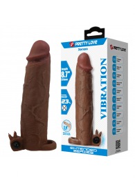 Коричневая насадка на пенис Xerxes - 22 см. - Baile - в Королеве купить с доставкой